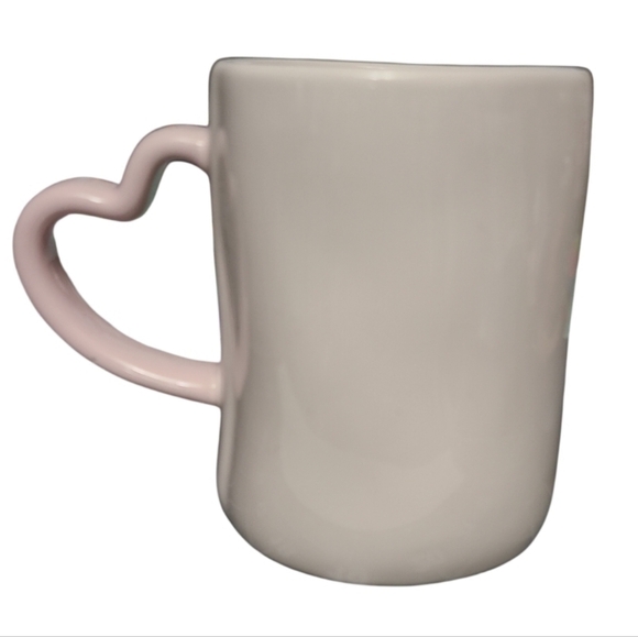 Rae Dunn Mug "Love Ya" Valentine's Day Love White With Pink Handle 16OZ NEW - Picture 2 of 2
